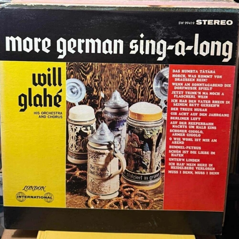 Will Glahé – More German Sing-A-Long Vinyl Record VG+ AB129